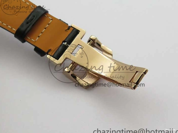 MIROTIME 0307 Elegant Portugieser Perpetual Calendar IW503302 RG V9F 1:1 Best Edition Gray Dial on Black Leather Strap A 7096